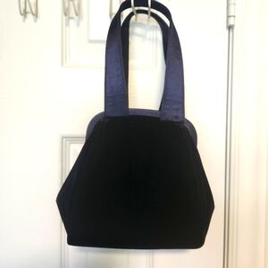 3/$50 Vintage Navy Velvet Purse